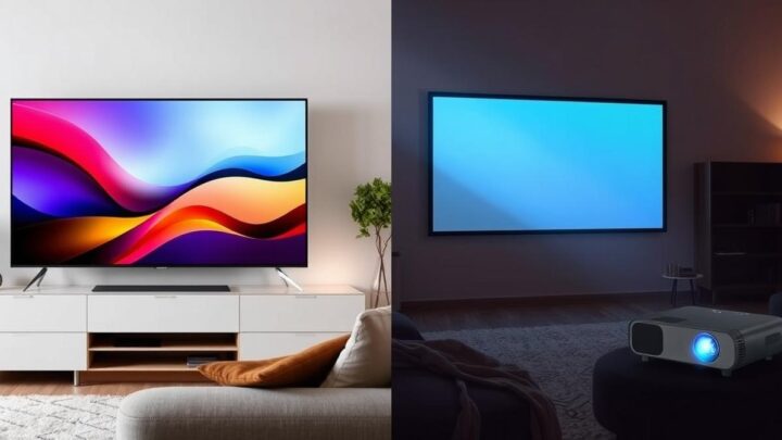 Projetores ou Smart TVs: Qual é a Melhor Escolha para Cinema em Casa?